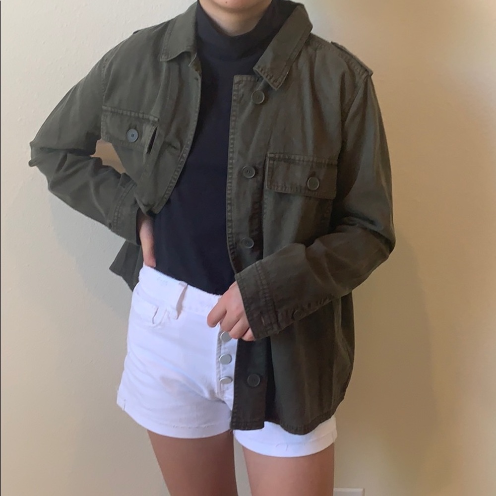 Lucky brand army green utility jacket